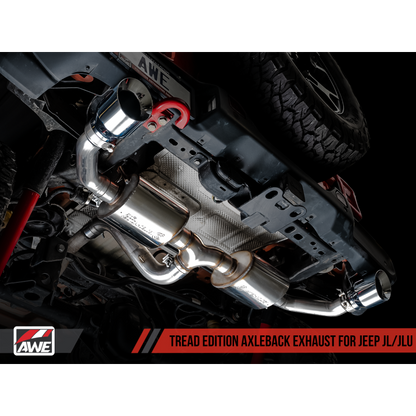 AWE Tuning 2018+ Jeep Wrangler JL/JLU Tread Edition Axle-Back Dual Exhaust - Chrome Silver Tips
