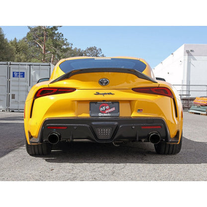 aFe POWER Takeda 2021 Toyota Supra 2.0L (t) 2.5in-3in 304 SS CB Exhaust w/ Blue Tips
