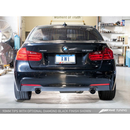 AWE Tuning BMW F3X 335i/435i Touring Edition Axle-Back Exhaust - Chrome Silver Tips (90mm)