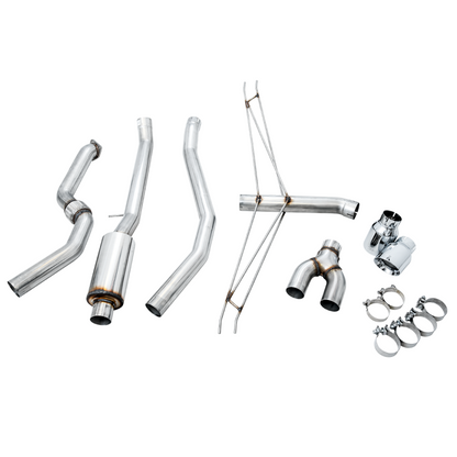 AWE Tuning 2016+ Honda Civic Si Track Edition Exhaust w/Front Pipe & Dual Chrome Silver Tips