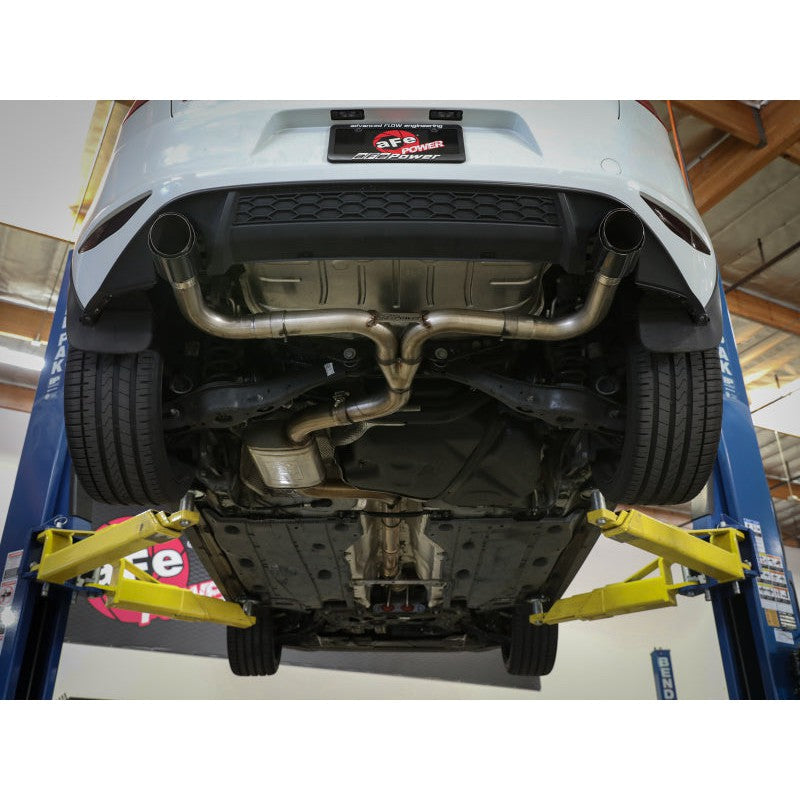 aFe MACH Force-Xp 3 IN to 2-1/2 IN Stainless Steel Cat-Back Exhaust Carbon Volkswagen GTI 15-17