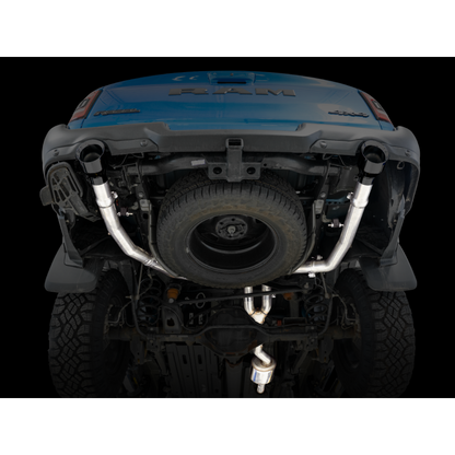 AWE Tuning 19-21 RAM 1500 5.7L (w/Cutouts) 0FG Dual Rear Exit Cat-Back Exhaust - Diamond Black Tips