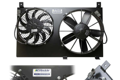 GReddy 00-09 Honda S2000 Dual Fan Shroud w/ Dual SPAL Fans - Black