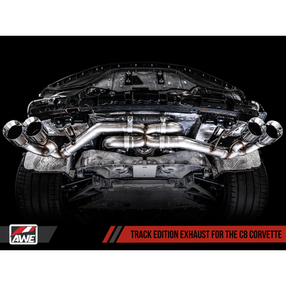 AWE Tuning 2020 Chevrolet Corvette (C8) Track Edition Exhaust - Quad Diamond Black Tips