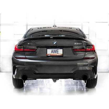 AWE 19-23 BMW 330i / 21-23 BMW 430i Base G2X Touring Axle Back Exhaust - Diamond Black