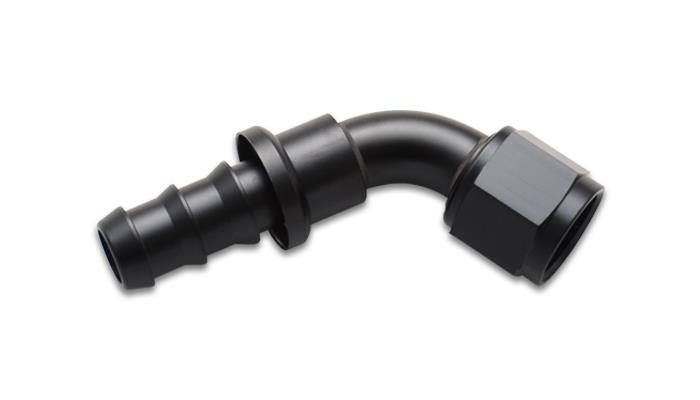 Vibrant Push-On 60 Degree Hose End Elbow Fitting Size -12AN