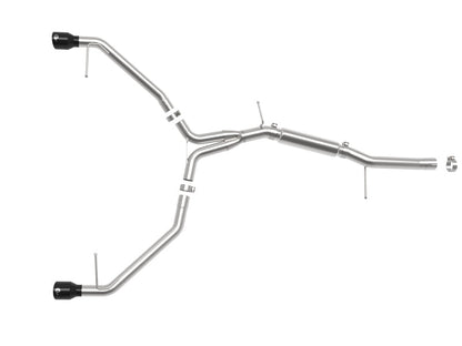 aFe 17-19 Audi A4 (L4-2.0L) MACH Force-Xp  Stainless Steel Axle-Back Exhaust System - Black Tip
