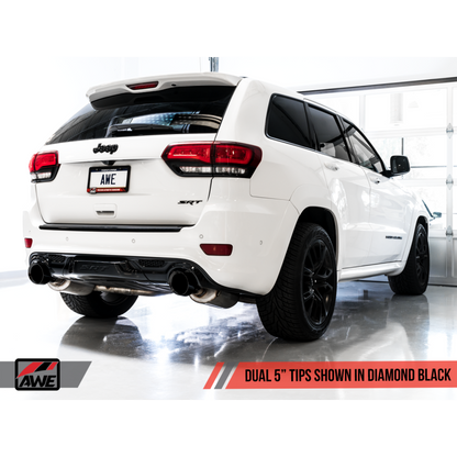 AWE Tuning 2020 Jeep Grand Cherokee SRT Touring Edition Exhaust - Diamond Black Tips