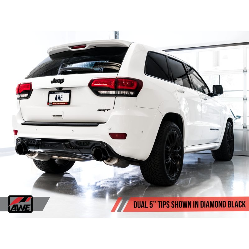 AWE Tuning 2020 Jeep Grand Cherokee SRT Track Edition Exhaust - Diamond Black Tips