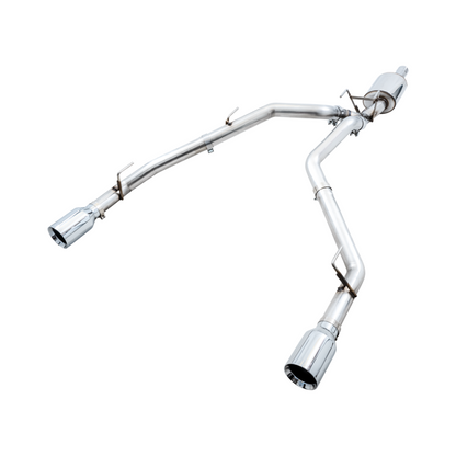 AWE Tuning 09-18 RAM 1500 5.7L (w/Cutouts) 0FG Dual Rear Exit Cat-Back Exhaust - Chrome Silver Tips