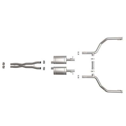 aFe MACH Force-Xp 2-1/2in 304 SS Cat-Back Exhaust 15-19 Dodge Challenger V6-3.6L - Raw Tip