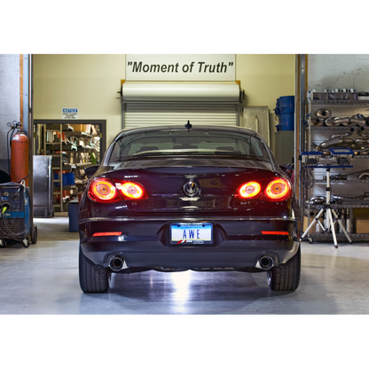 AWE Tuning VW CC Touring Edition Exhaust Dual Outlet - Chrome Silver Tips