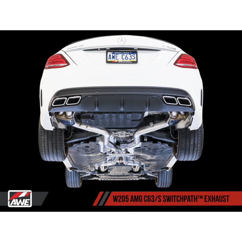 AWE Tuning Mercedes-Benz W205 AMG C63/S Coupe SwitchPath Exhaust System - for Non-DPE Cars
