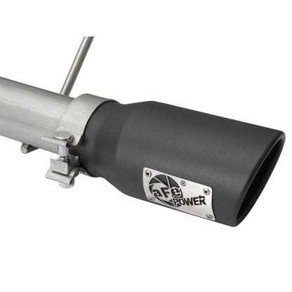 aFe Rebel Series CB 2.5in Dual Center Exit SS Exhaust w/ Black Tips 07-15 Jeep Wrangler 3.6L/3.8L V6