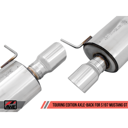 AWE Tuning S197 Mustang GT Axle-back Exhaust - Touring Edition (Chrome Silver Tips)