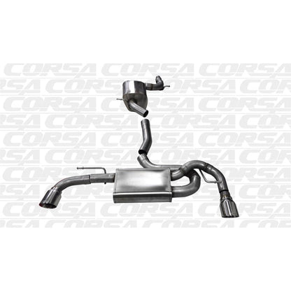Corsa 10-14 Volkswagen GTI Mk6 Polished Touring 3.0in Cat-Back Dual Exit Polished Pro-Series Tips