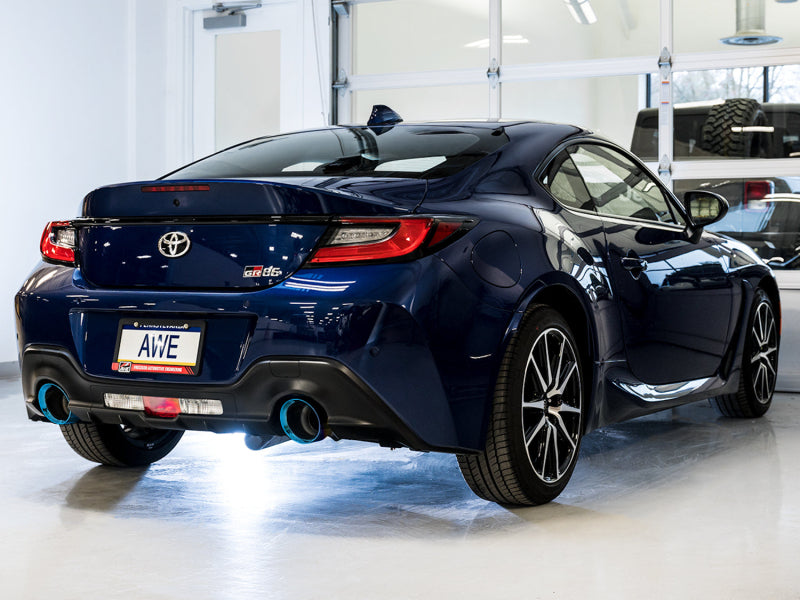 AWE Track Edition Exhaust for Subaru BRZ / Toyota GR86 / Toyota 86 / Scion FR-S - Vapor Blue Tips