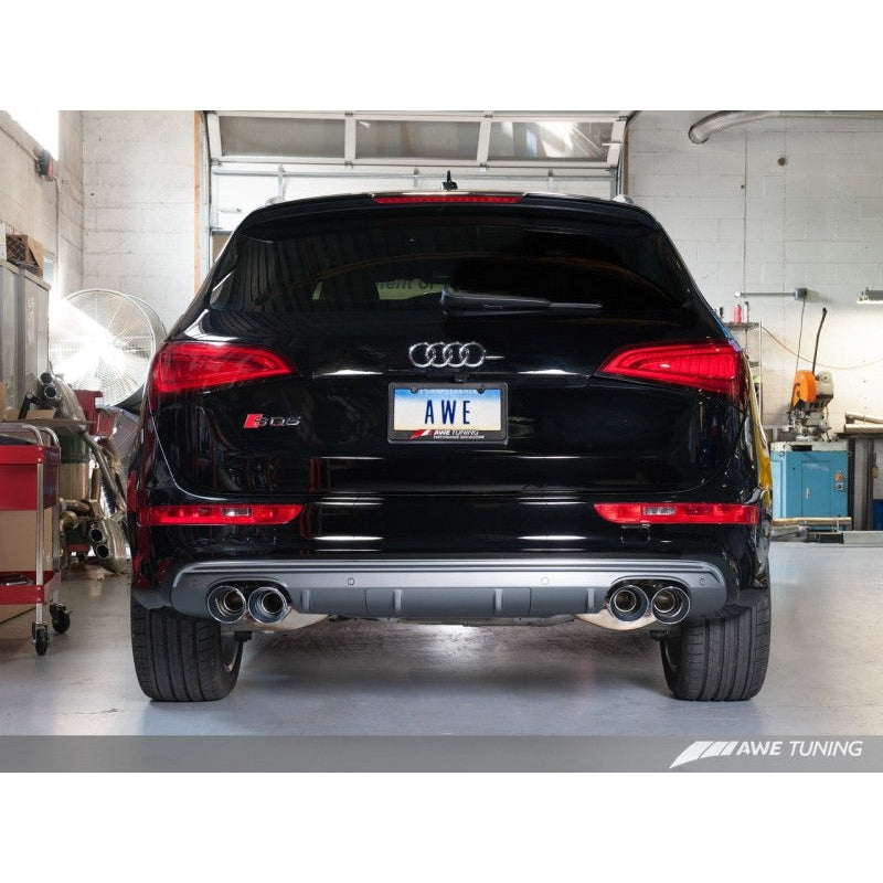 AWE Tuning Audi 8R SQ5 Touring Edition Exhaust - Quad Outlet Chrome Silver Tips