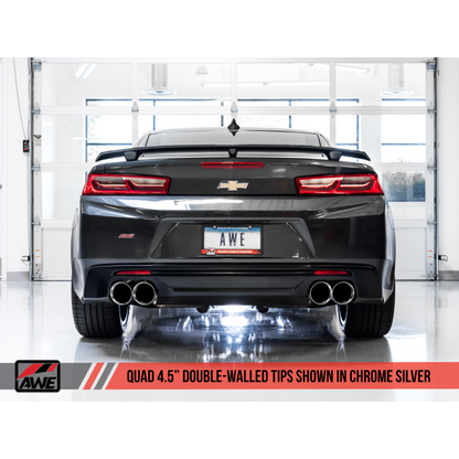 AWE Tuning 16-19 Chevrolet Camaro SS Axle-back Exhaust - Touring Edition (Quad Chrome Silver Tips)