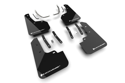 Rally Armor 2025+ Hyundai Tucson (Excl. ICE & XRT) Black UR Mud Flap w/ White Logo
