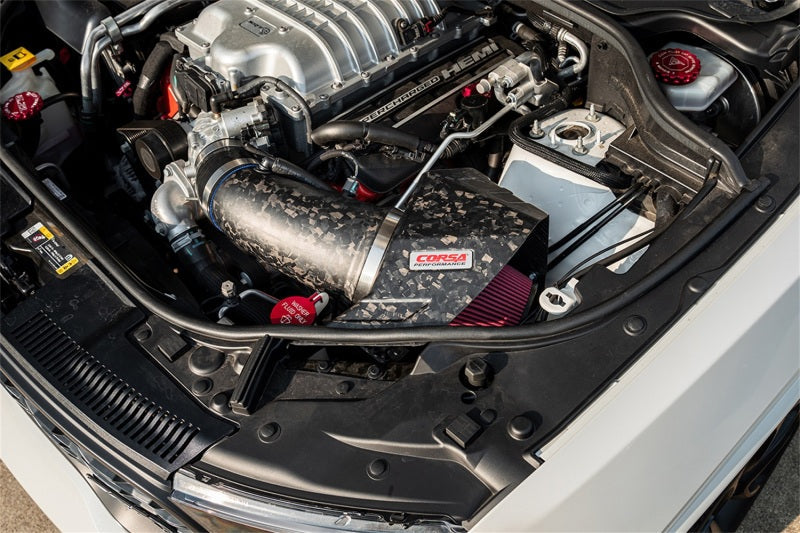 Corsa 2020-2025 Dodge Durango SRT Hellcat Carbon Fiber Air Intake w/ DryTech Forged CF - Black