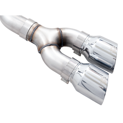 AWE 0FG 21+ Ford F150 Dual Side Exit Cat-Back Exhaust- 4.5in Chrome Silver Tips