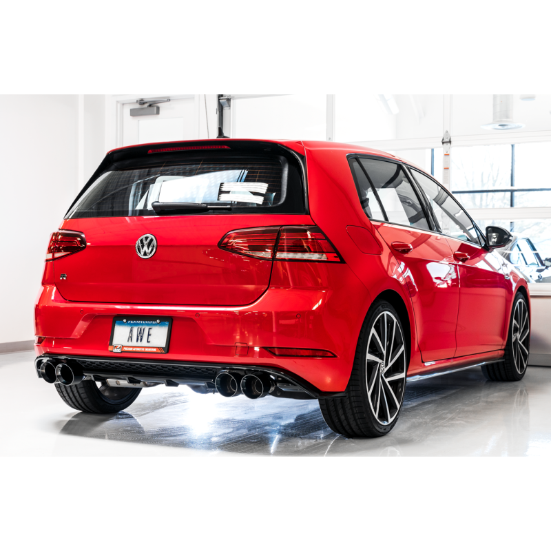 AWE Tuning Volkswagen Golf R MK7 SwitchPath Exhaust w/Diamond Black Tips 102mm