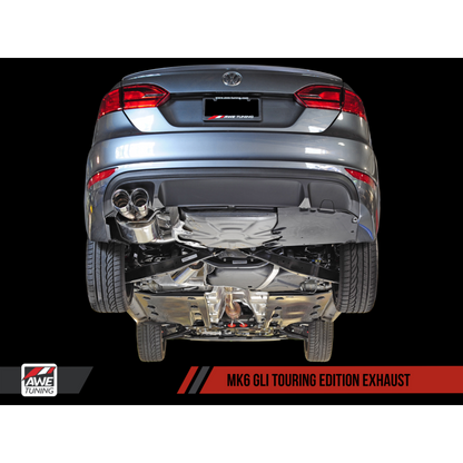 AWE Tuning Mk6 GLI 2.0T - Mk6 Jetta 1.8T Touring Edition Exhaust - Diamond Black Tips