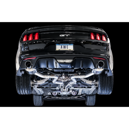 AWE Tuning S550 Mustang GT Cat-back Exhaust - Touring Edition (Chrome Silver Tips)