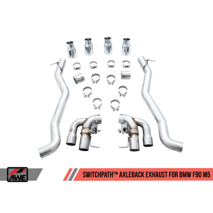 AWE Tuning SwitchPath Axle-back Exhaust with Chrome Silver Tips - 18-19 BMW M5