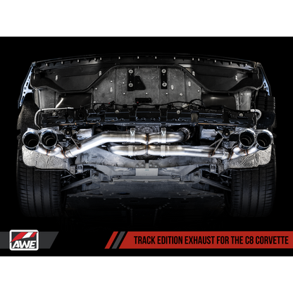 AWE Tuning 2020 Chevrolet Corvette (C8) Track Edition Exhaust - Quad Diamond Black Tips
