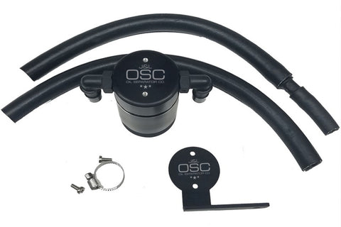 J&L 13-18 Ford Focus ST Front Oil Separator 3.0 - Black Anodized