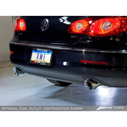 AWE Tuning VW CC Touring Edition Exhaust Dual Outlet - Chrome Silver Tips