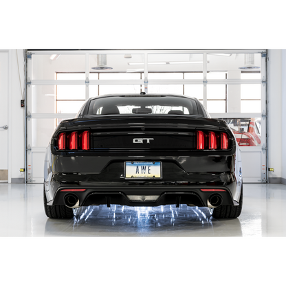 AWE Tuning S550 Mustang GT Cat-back Exhaust - Track Edition (Diamond Black Tips)