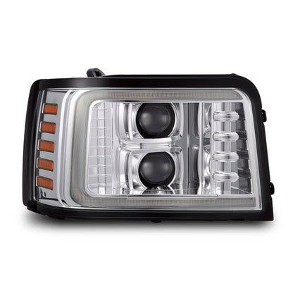 AlphaRex Projector Headlights, Chrome w/ Activation Light, Sequential Signal