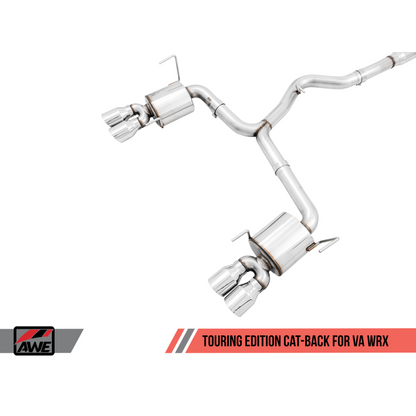 AWE Tuning 2015+ Subaru WRX VA Sedan Touring Edition Exhaust - Chrome Silver Tips (102mm)