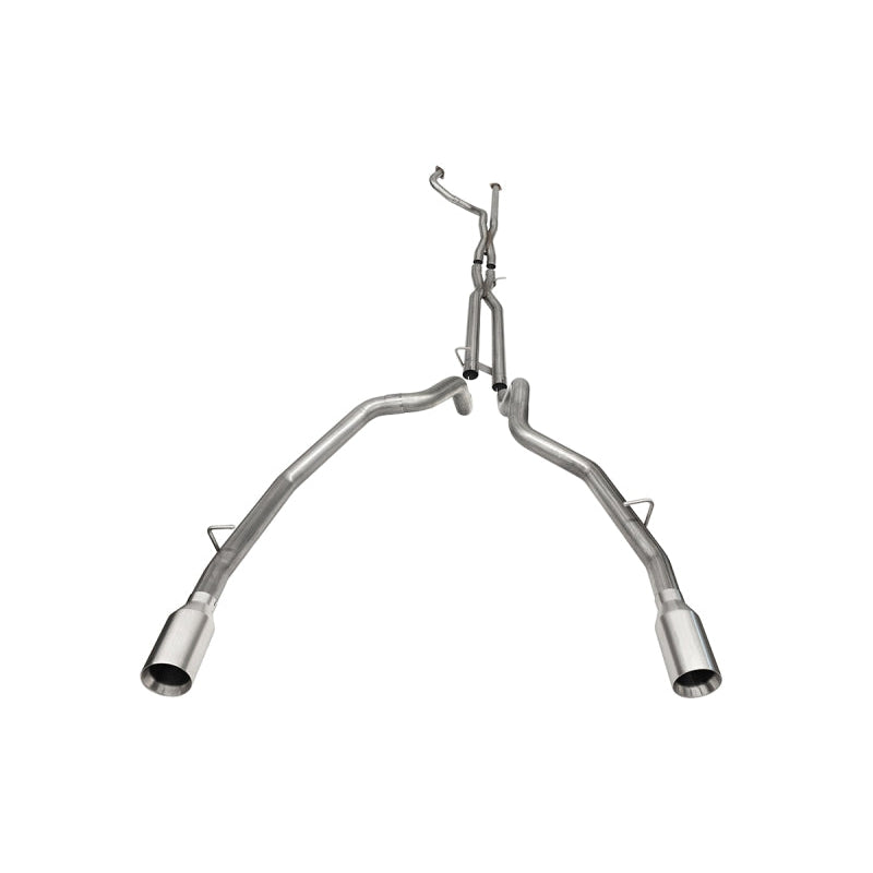 Corsa 21-22 Dodge Ram TRX Crew Cab Baja Catback Exhaust Dual Rear Satin Tip