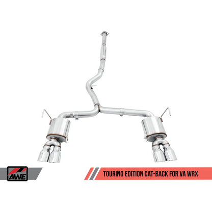 AWE Tuning 2015+ Subaru WRX VA Sedan Touring Edition Exhaust - Chrome Silver Tips (102mm)