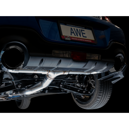 AWE Subaru BRZ / Toyota GR86 / Toyota 86 Track Edition Cat-Back Exhaust- Diamond Black Tips
