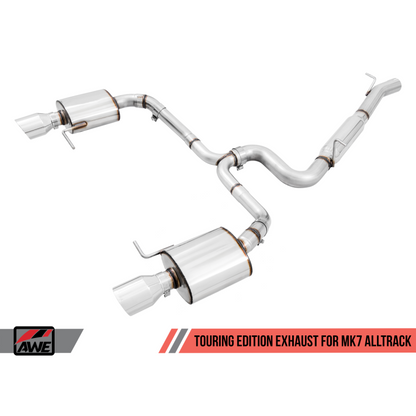 AWE Tuning VW MK7 Golf Alltrack/Sportwagen 4Motion Touring Edition Exhaust - Polished Silver Tips