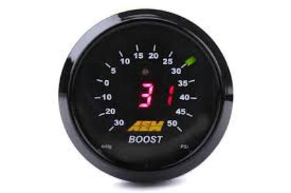 AEM 52mm Boost Digital Gauge -30-50psi-Gauges-AEM