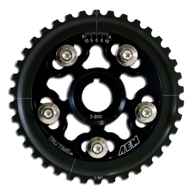 AEM 88-95 Honda Civic/ 93-95 Del Sol S & Si Black Tru-Time Cam Gear-Cam Gears-AEM
