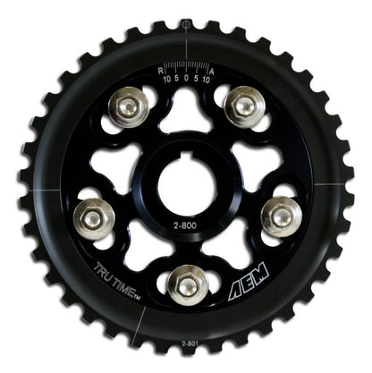 AEM 88-95 Honda Civic/ 93-95 Del Sol S & Si Black Tru-Time Cam Gear-Cam Gears-AEM