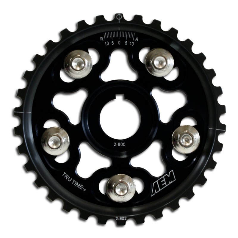 AEM 90-91 Acura Interga RS LS GS & GSR/ 99-00 Honda Civic Si Black Tru-Time Cam Gear-Cam Gears-AEM