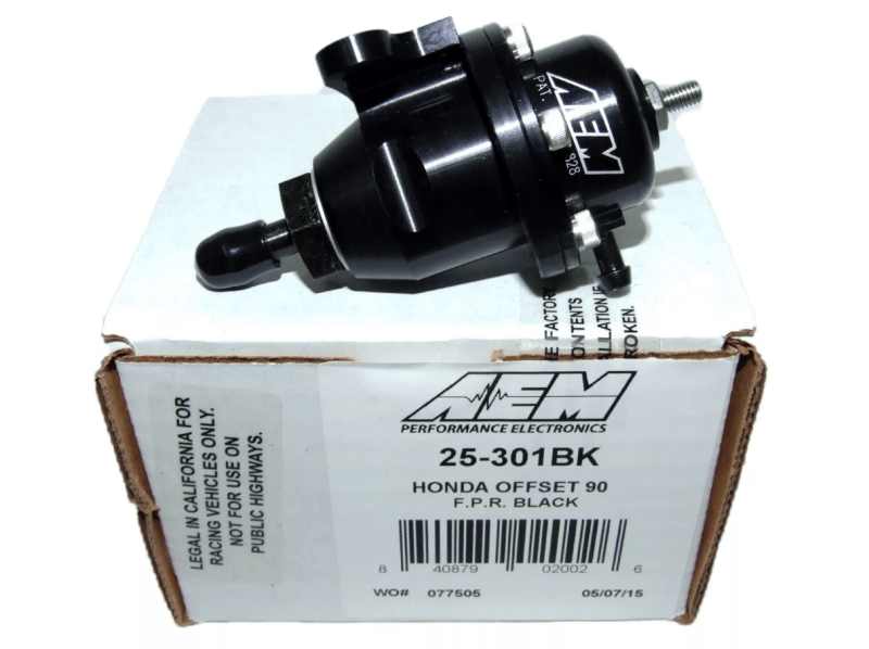 AEM 98-99 Acura CL / 00-05 S2000 / 98-02 Accord / 96-00 Civic Black Adjustable Fuel Pressure Regulat-Fuel Pressure Regulators-AEM