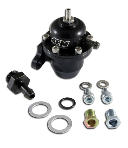 AEM 98-99 Acura CL / 00-05 S2000 / 98-02 Accord / 96-00 Civic Black Adjustable Fuel Pressure Regulat-Fuel Pressure Regulators-AEM