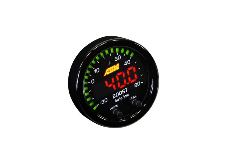AEM X-Series Boost Pressure -30inHg 60psi Gauge Kit-Gauges-AEM
