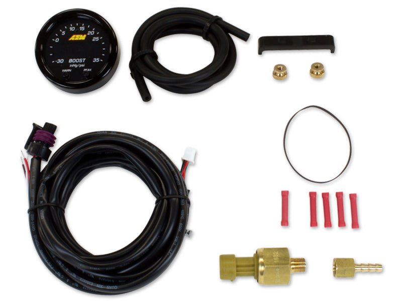AEM X-Series Boost Pressure -30inHg 60psi Gauge Kit-Gauges-AEM