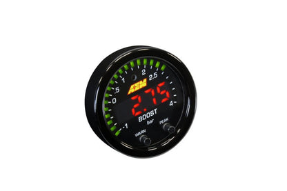 AEM X-Series Boost Pressure -30inHg 60psi Gauge Kit-Gauges-AEM