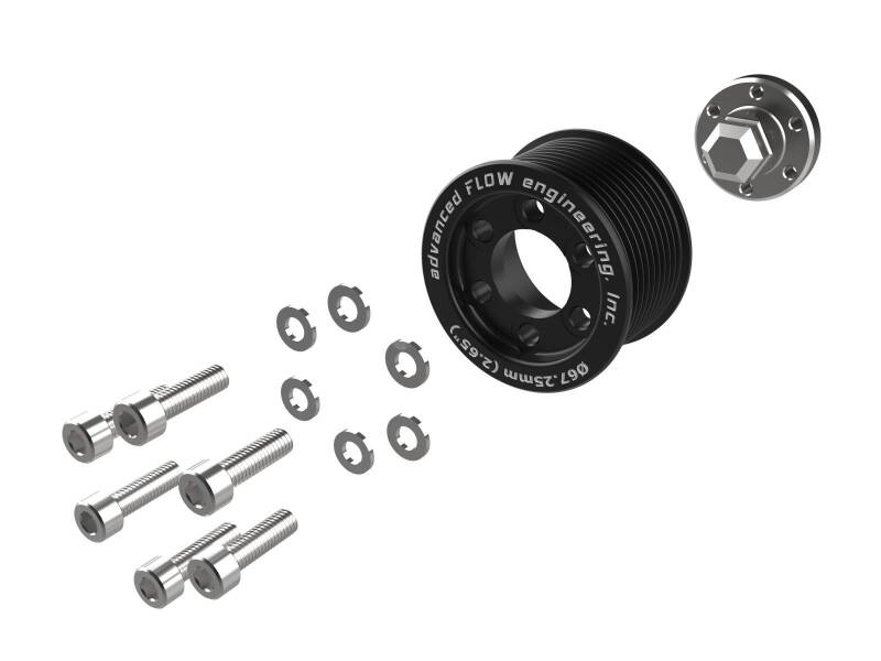 aFe 15 - 23 Dodge Challenger / 15 - 23 Dodge Charger SRT Hellcat 2.65in Supercharger Power Pulley Kit - Pulleys - Crank, Underdrive - aFe